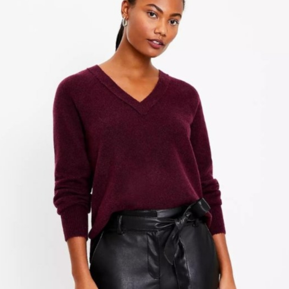 LOFT Long Sleeve V-Neck Lightweight Sweater New With Tags
